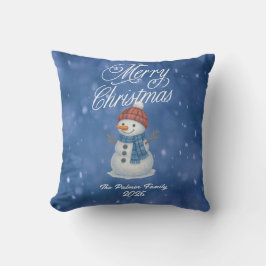 Almofada Boneco de Neve Caprichoso Feliz Natal
