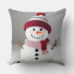 Almofada Boneco de neve com chapéu fofo