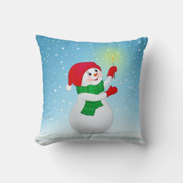 Almofada Boneco de Neve de Natal (Frente)
