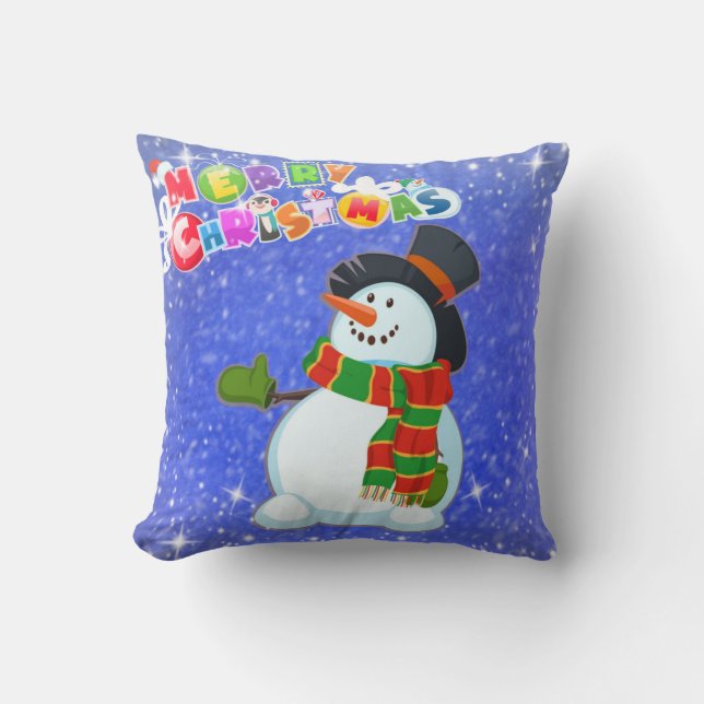 Almofada Boneco de Neve de Natal (Frente)