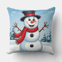 Boneco de Neve Feliz Inverno Festivo Aconchegante 