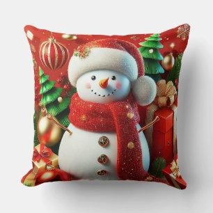 Almofada Boneco de neve inverno Alegre Personagem de Feriad