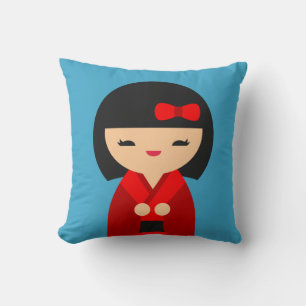 Almofada Bonecos japoneses de Red Kokeshi