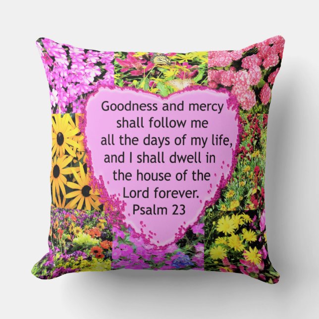 ALMOFADA BONITA FLORAL PSALM 23 DESIGN (Frente)