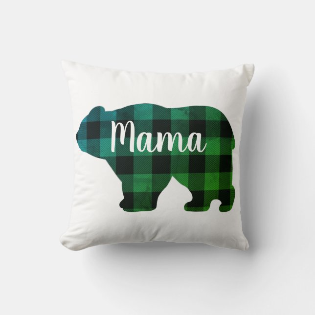 Almofada Bonita mãe urso design presente de dia de as mães (Frente)