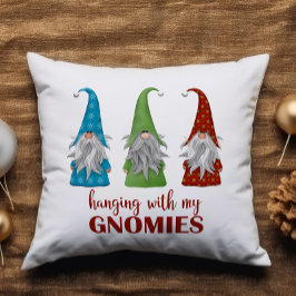 Almofada Bonita Manhã com o Natal dos Gnomos