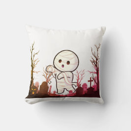 Almofada Bonita múmia de Halloween em Spooky Graveyard - En