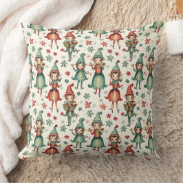 Almofada Bonita Vintage Elves Natal Seasonal