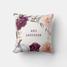 bonitinho roxo rosa elegante floral personalizado