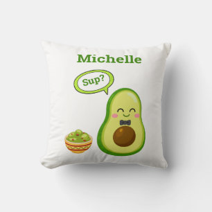 Almofada Bonito Avacado Nome Desenhado Guacamole Fruta Thro