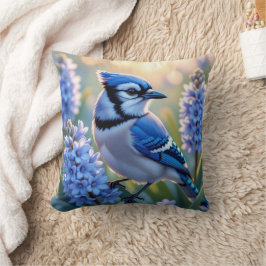 Almofada Bonito Blue Jay e Lilacs
