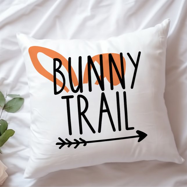 Almofada Bonito Coelho Trail Bunny Ears Páscoa Laranja (Criador carregado)