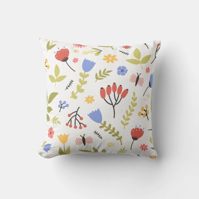 Almofada Bonito floral decorativo atraente   (Frente)
