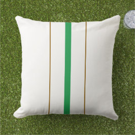 Almofada Bonito Kelly Green Brown Racing em Branco
