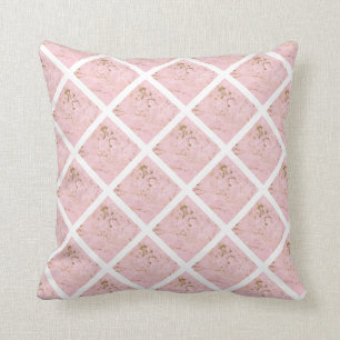 ALMOFADA BONITO PINK BRANCO HAMPTONS PADRÃO GRID CUSHION