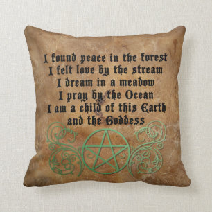 Almofada Bonito poema de Wiccan