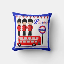 Almofada Bonito Queens Guarda Red Bus Londres Themed Design