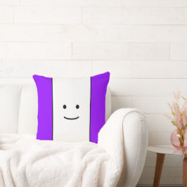 Almofada Bonito, Roxo-Tropical, White Stripes Sorrindo Face