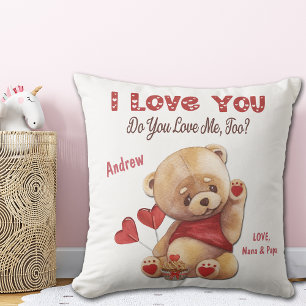 Almofada Bonito Urso de Teddy. Eu te amo Namorados.