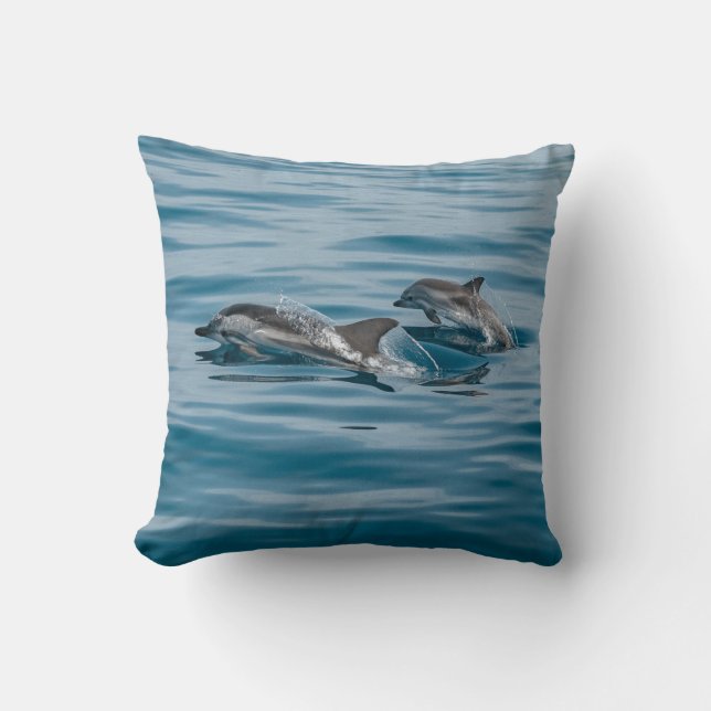 Almofada Bonitos golfinhos aquáticos (Frente)