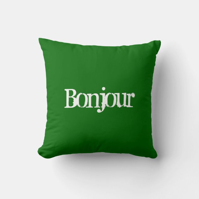 Almofada Bonjour - travesseiro decorativo (Frente)