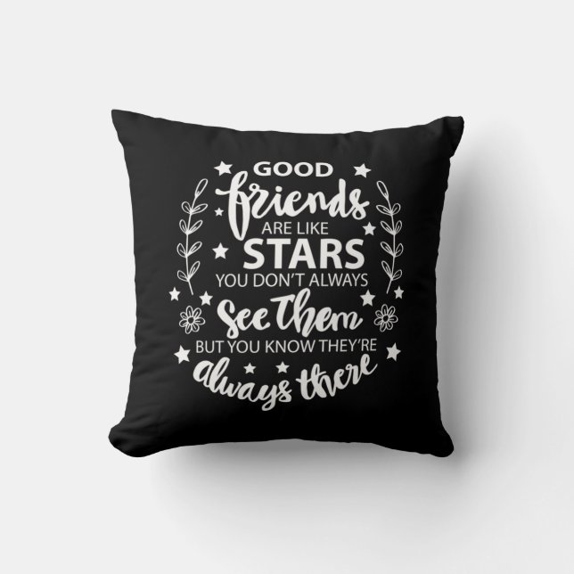 Almofada Bons Amigos São Como Estrelas (Frente)