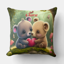 Almofada Bons animais no travesseiro decorativo amoroso