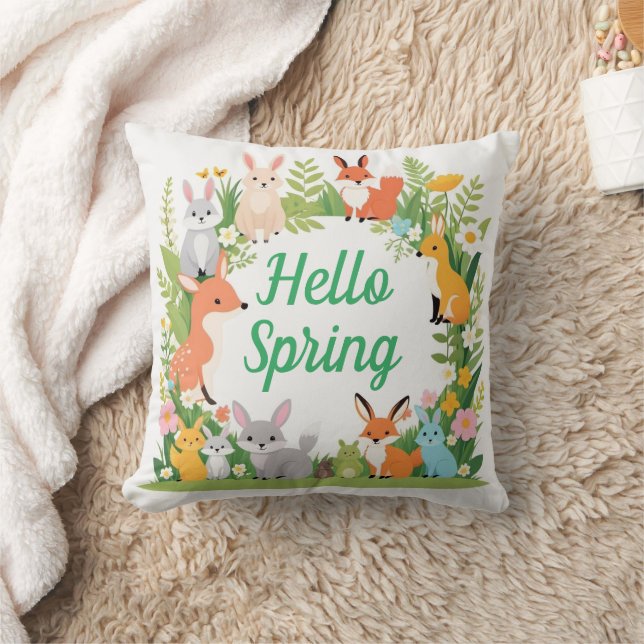 Almofada Bons animais, Olá Primavera, (Cobertor)