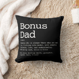 Almofada Bônus Personalizado Pai Padrasto Definição Preto