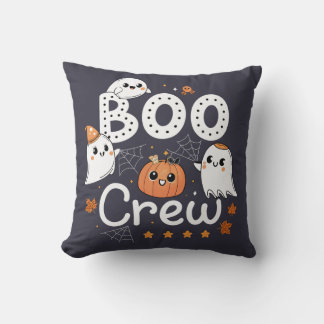Almofada Boo Crew Cute Halloween Fantasmas e Abóbora