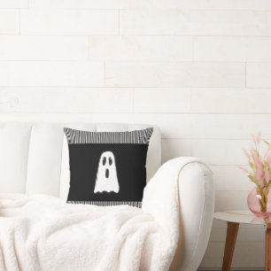 Almofada BOO! Fantasma Bonito Assustador Halloween Preto Br