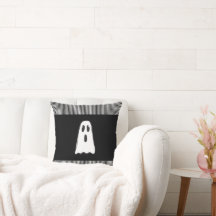 BOO! Fantasma Fofo Assustador Halloween Preto Bran