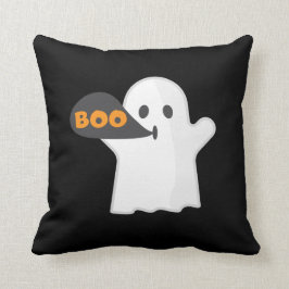 Almofada Boo Halloween - laranja e branco 