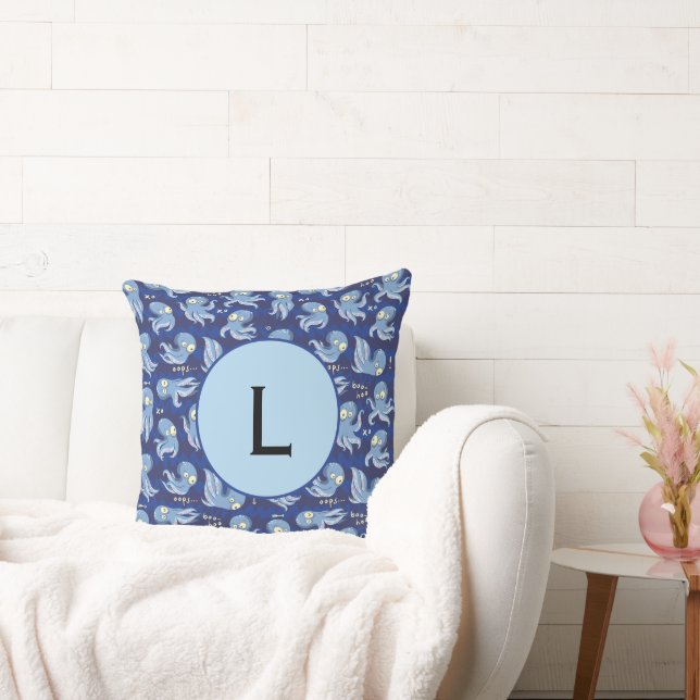Almofada Boo Octopus Blue Kids Clothing & Décor Throw Pillo (Sofá)