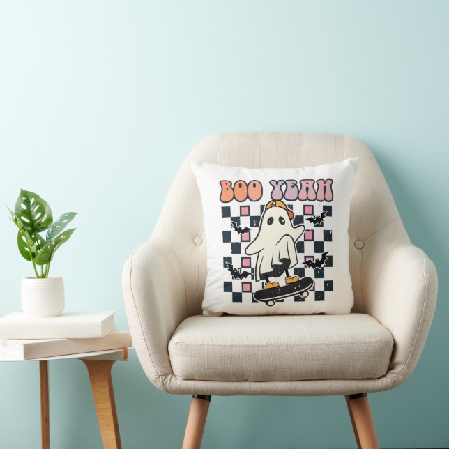 Almofada Boo Sim - Quadro de Skateboard Fantasma Retroativo (Cadeira)