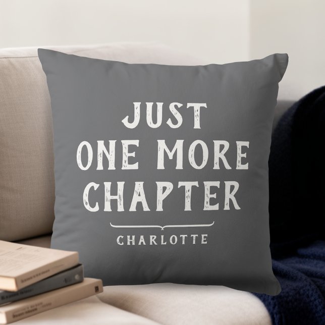 Almofada Book Lover's Just One More Chapter Custom (Criador carregado)