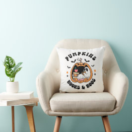 Almofada Bookworm Ghost Pumpkins Livros e Livros