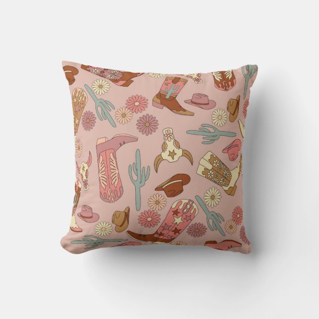 Almofada Boots Cowboy Ocidental Boho (Frente)