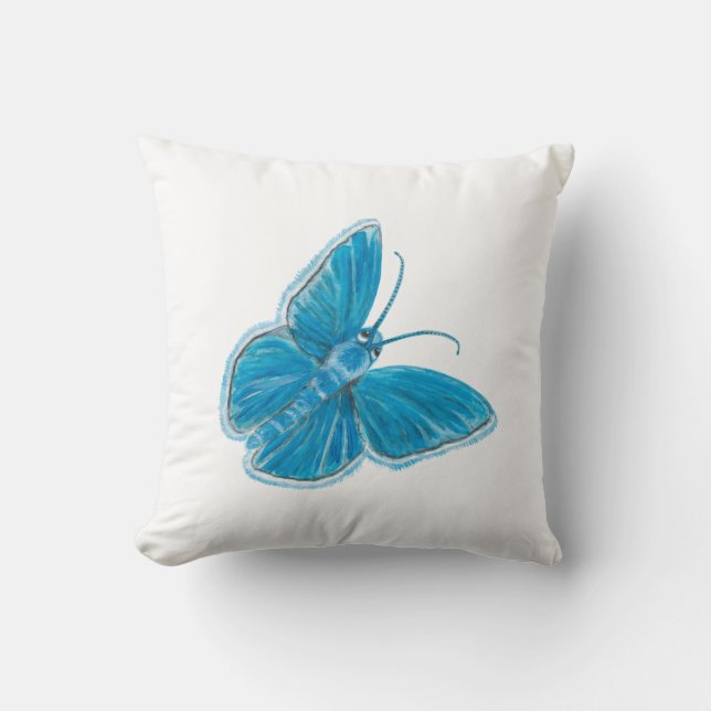 Almofada Borboleta azul de Chapman (Frente)