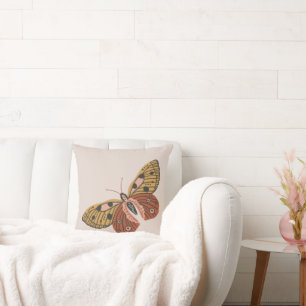 Almofada Borboleta Boho Rust Bohemian 