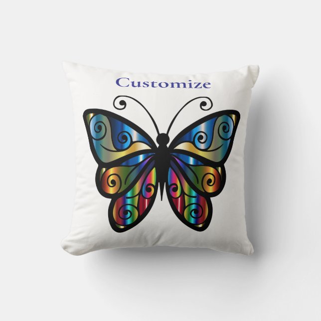 Almofada Borboleta Colorida Thunder_Cove (Frente)