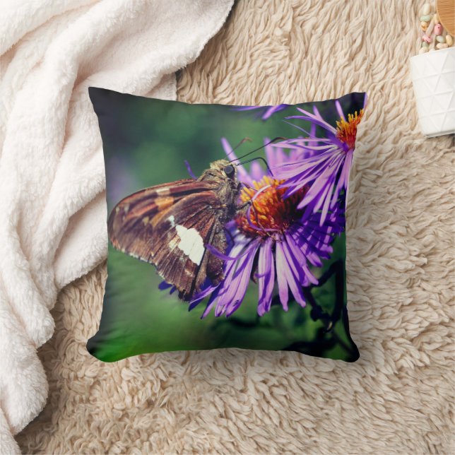 Almofada Borboleta-Dama Pintada na Flor-Dama Selvagem (Cobertor)