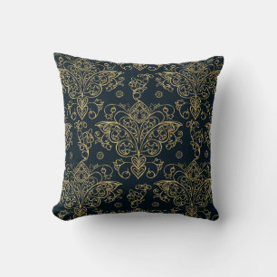 Almofada Borboleta Dourada Elegante Barroca Flourish