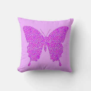 Almofada Borboleta em abstrato - lavanda, roxa