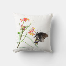 Borboleta em Milkweed Blooms, Travesseiro decorati