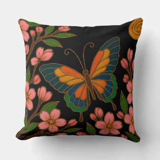 Almofada Borboleta Flor de Cerejeira Lua