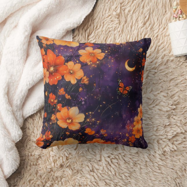 Almofada Borboleta Flor Silvestre Vintage (10) (Cobertor)