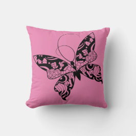 Almofada Borboleta Rosa - CYO - Travesseiro de Pelúcia Infa
