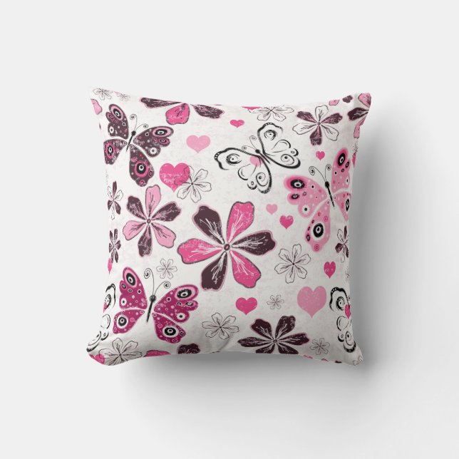 Almofada Borboleta Rosa | Decorativo (Frente)