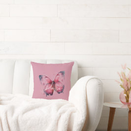 Almofada Borboleta Rosa Esperança Inspiradora